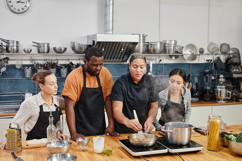 People in Cooking Workshop